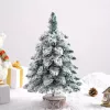 LEAN Árvore de Natal artificial decorativa em tronco com neve, 60 x 16 cm