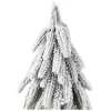LEAN Árvore de Natal artificial decorativa em tronco coberto de neve, 20 x 9 cm