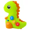 LEAN TOYS Brinquedo interativo para crianças pequenas dinossauro sobre rodas com luz e som