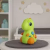 LEAN TOYS Brinquedo interativo para crianças pequenas dinossauro sobre rodas com luz e som