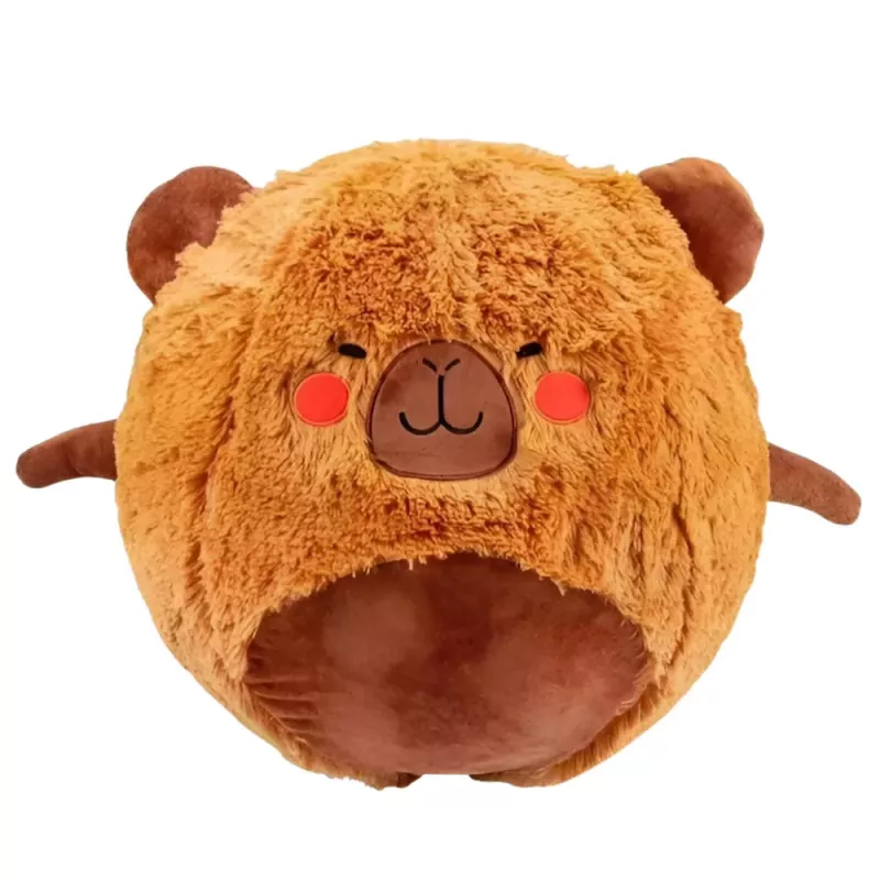 LEAN TOYS Bola saltitante capivara de peluche crescente, castanha, bomba, 50 cm