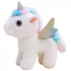 LEAN TOYS Unicórnio de peluche interativo, movimentos, sons, branco, 21 cm