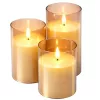 LEAN Conjunto de velas elétricas LED com comando, branco quente, 3 unid.