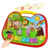 LEAN TOYS Quadro de aprendizagem interativo mundo animal, instrumentos, piano