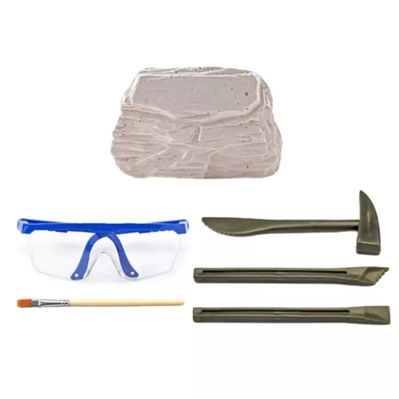 LEAN TOYS Conjunto de escavação paleontológica bloco de gesso, ferramentas