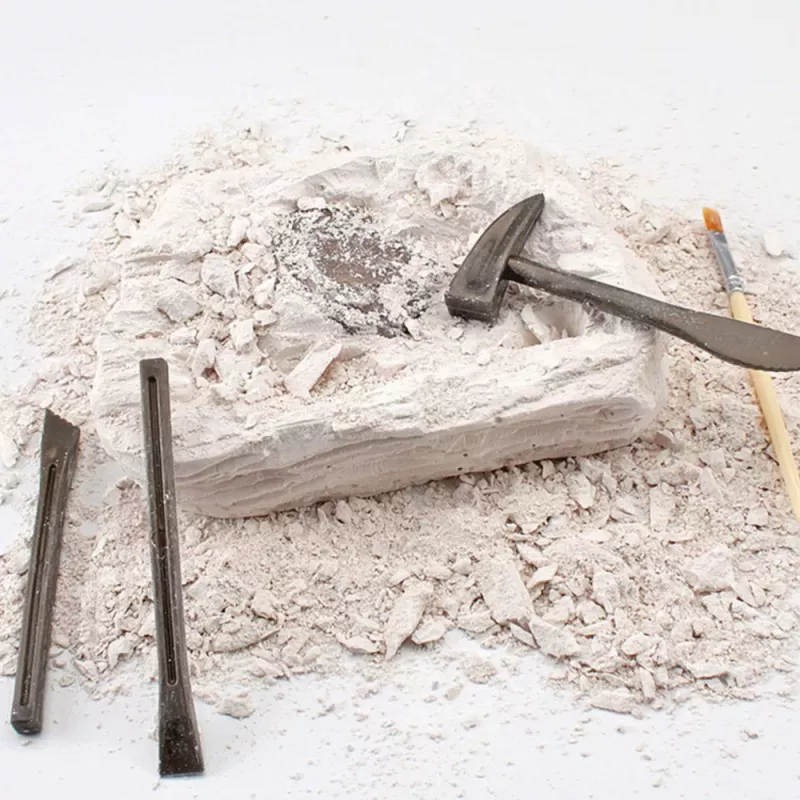 LEAN TOYS Conjunto de escavação paleontológica bloco de gesso, ferramentas