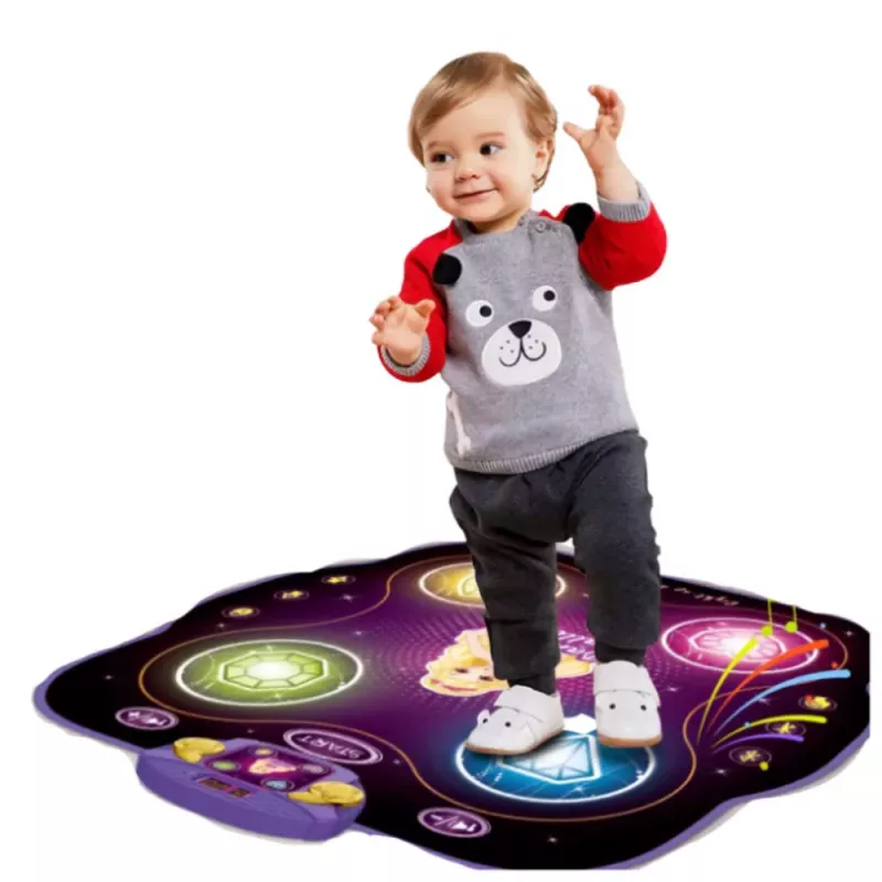 LEAN TOYS Tapete de música e dança interativo para crianças com Bluetooth, 9 níveis de jogo