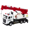 LEAN TOYS Camião com grua, cabina metálica, lança ajustável, sistema de luz e som