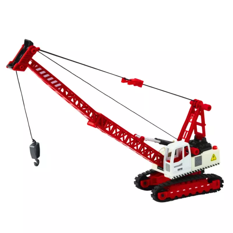 LEAN TOYS Grua de rastos com ajuste de luz, sons, metal, 1:14, veículo de obra RC