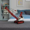 LEAN TOYS Grua de rastos com ajuste de luz, sons, metal, 1:14, veículo de obra RC