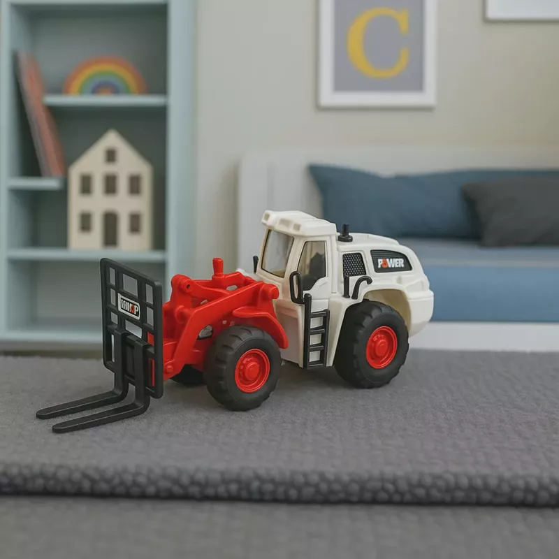 LEAN TOYS Empilhador com garfos metálicos, luzes e sons ajustáveis