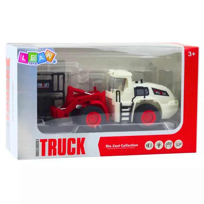 LEAN TOYS Empilhador com garfos metálicos, luzes e sons ajustáveis