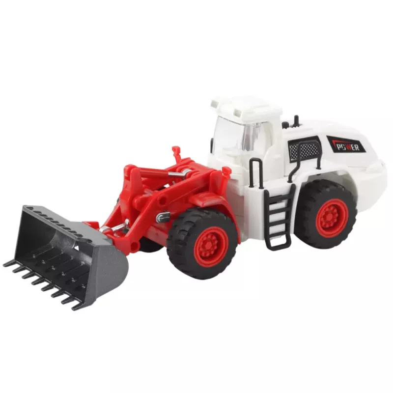 LEAN TOYS Veículo de obra escavadora bulldozer balde metálico móvel luzes sons