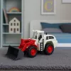 LEAN TOYS Veículo de obra escavadora bulldozer balde metálico móvel luzes sons