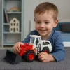 LEAN TOYS Veículo de obra escavadora bulldozer balde metálico móvel luzes sons