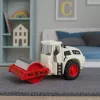 LEAN TOYS Cilindro compactador de obra, rolo rotativo metálico, luzes, sons