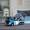 LEAN TOYS Camião grua veículo reboque cabina metálica luzes sons
