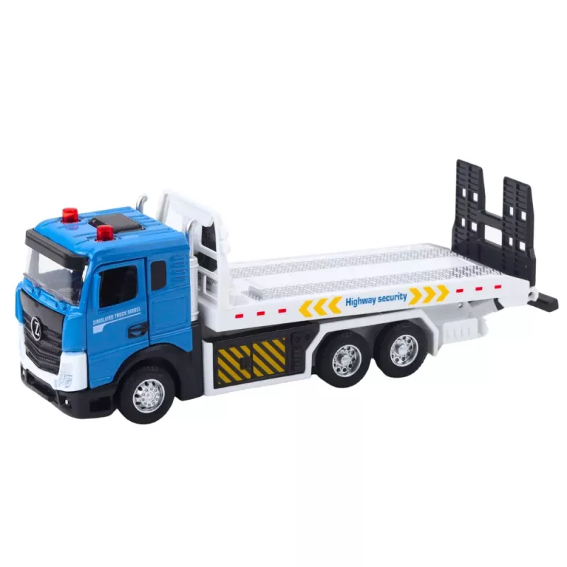 LEAN TOYS Camião de transporte reboque com plataforma móvel, luzes e sons