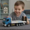 LEAN TOYS Camião de transporte reboque com plataforma móvel, luzes e sons