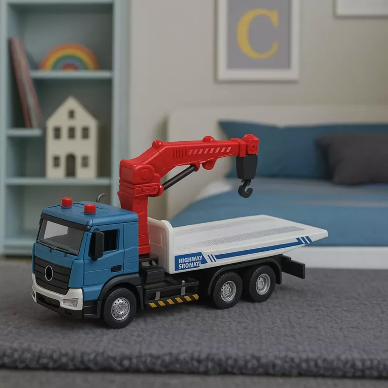 LEAN TOYS Veículo de reboque com cabina metálica, luzes e sons