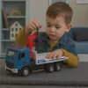 LEAN TOYS Veículo de reboque com cabina metálica, luzes e sons