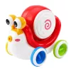 LEAN TOYS Caracol interativo para montar com tambor, musical educativo, vermelho