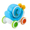 LEAN TOYS Caracol interativo para montar com tambor, musical, educativo, azul