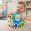 LEAN TOYS Caracol interativo para montar com tambor, musical, educativo, azul
