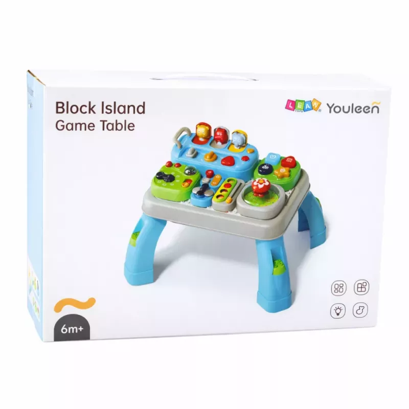 LEAN TOYS Mesa de aprendizagem interativa para crianças pequenas com módulos sonoros