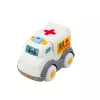 LEAN TOYS Conjunto de carros de cidade para crianças pequenas, propulsão, elementos móveis, luzes, sons