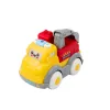 LEAN TOYS Conjunto de carros de cidade para crianças pequenas, propulsão, elementos móveis, luzes, sons