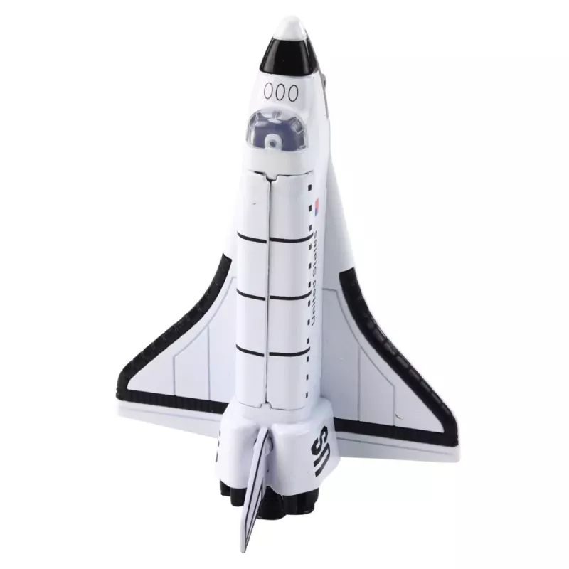 LEAN TOYS Nave espacial de metal pull-back abre branca
