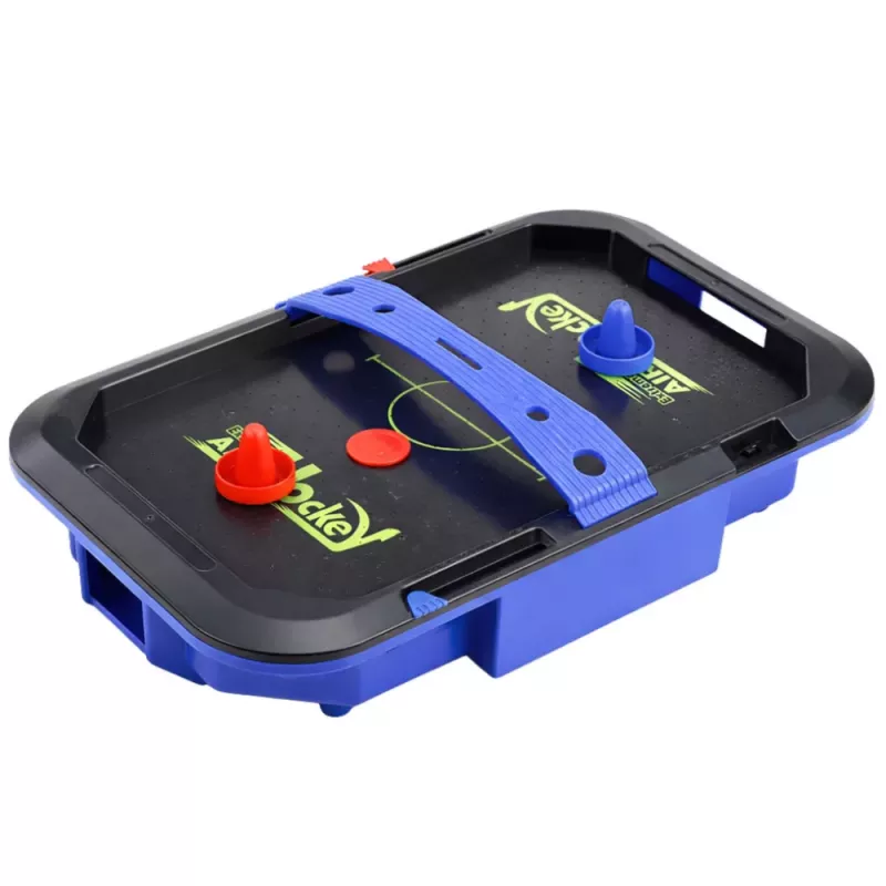 LEAN TOYS Mesa de air hockey jogo de destreza para crianças discos 43x26 cm