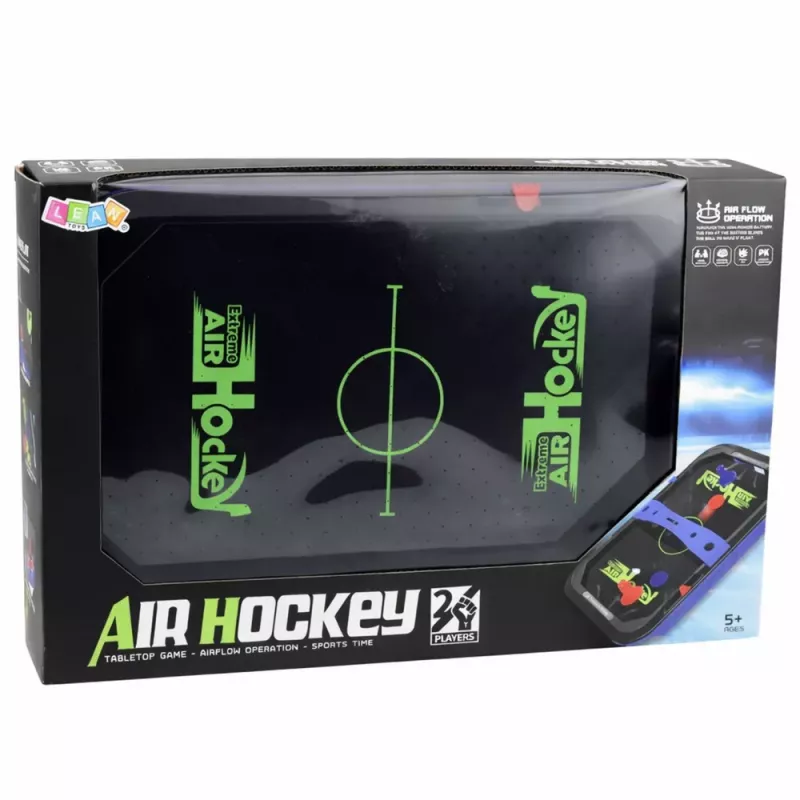 LEAN TOYS Mesa de air hockey jogo de destreza para crianças discos 43x26 cm