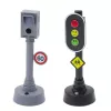 LEAN TOYS Conjunto de semáforos, radar, tapete, veículos de obra, luz e som