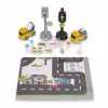LEAN TOYS Conjunto de semáforos, radar, tapete, veículos de obra, luz e som