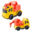 LEAN TOYS Conjunto de veículos de obra: carros, betoneira, camião com gancho, BIOPlastic