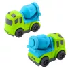 LEAN TOYS Conjunto de veículos de obra: carros, betoneira, camião com gancho, BIOPlastic
