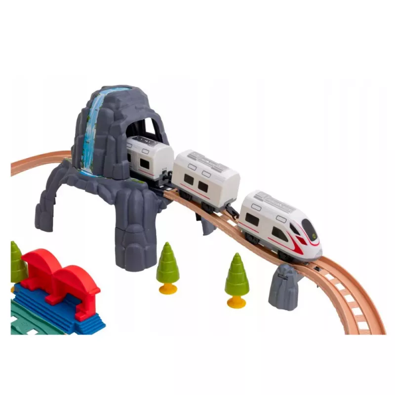 LEAN TOYS Parque dos dinossauros comboio elétrico com luzes e sons 76 cm
