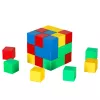 LEAN TOYS Conjunto de blocos magnéticos para crianças puzzle colorido 32 unid.
