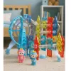 LEAN TOYS Blocos magnéticos espaciais pista de bolas pessoas luminosas 120 peças