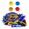 LEAN TOYS Blocos de tabuleiro arco-íris pista de bolas jogo de apanhar bolas 477 peças