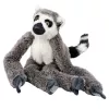 LEAN TOYS Peluche lémure peluche com velcro para pendurar cinzento 35cm
