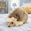 LEAN TOYS Peluche fofo macio ouriço castanho 16cm