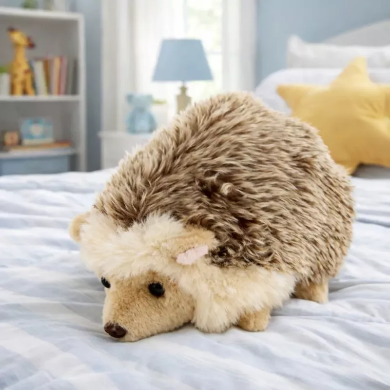 LEAN TOYS Peluche fofo macio ouriço castanho 16cm