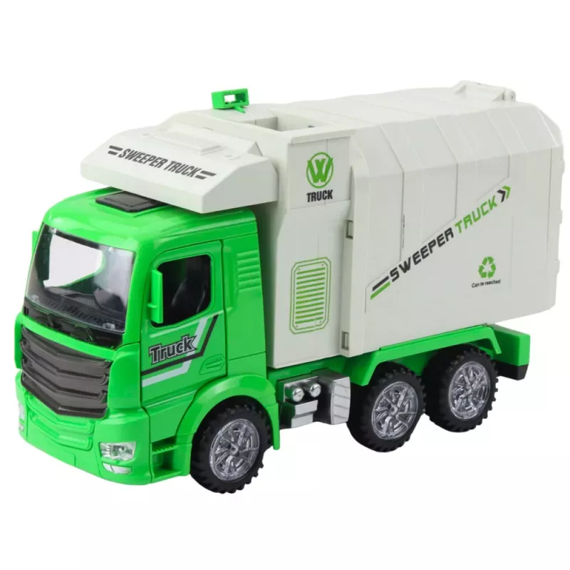 LEAN TOYS Camião do lixo City luzes e sons verde