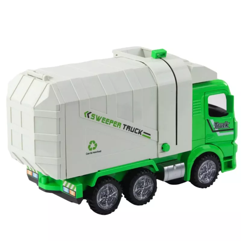 LEAN TOYS Camião do lixo City luzes e sons verde