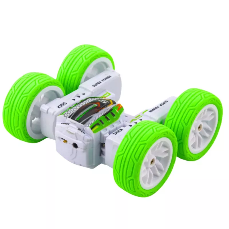 LEAN TOYS Carro todo-o-terreno acrobático com controlo remoto 360° verde 1:32