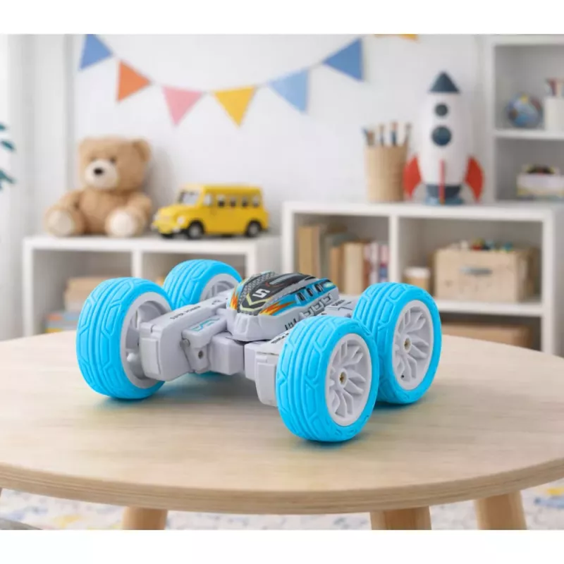 LEAN TOYS Carro todo-o-terreno acrobático com controlo remoto 360° azul 1:32