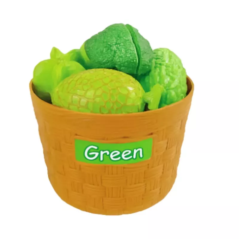 LEAN TOYS Conjunto de frutas e legumes para cortar, 34 peças
